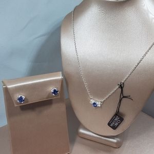 Nwt, Blue Sapphire Necklace & earrings